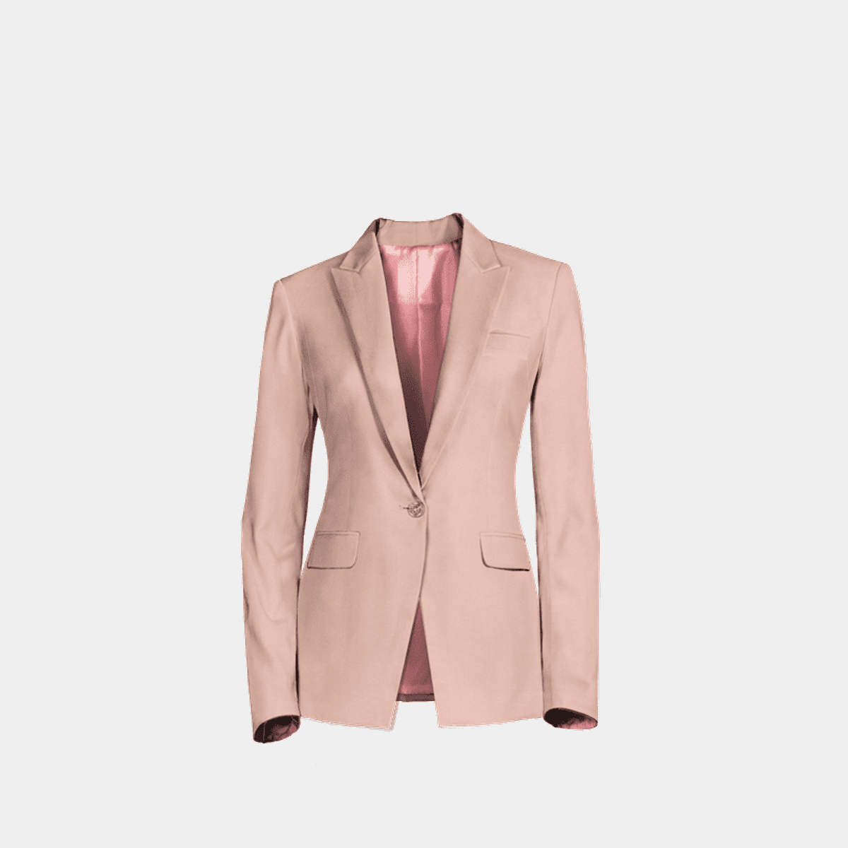 ジャケット Pink Peak Lapels Wool Blazer Pink stretch one-button Jacket with peak lapels | Sumissura