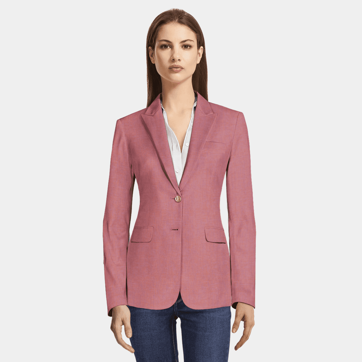 Women's Pink Linen Jacket & Blazer