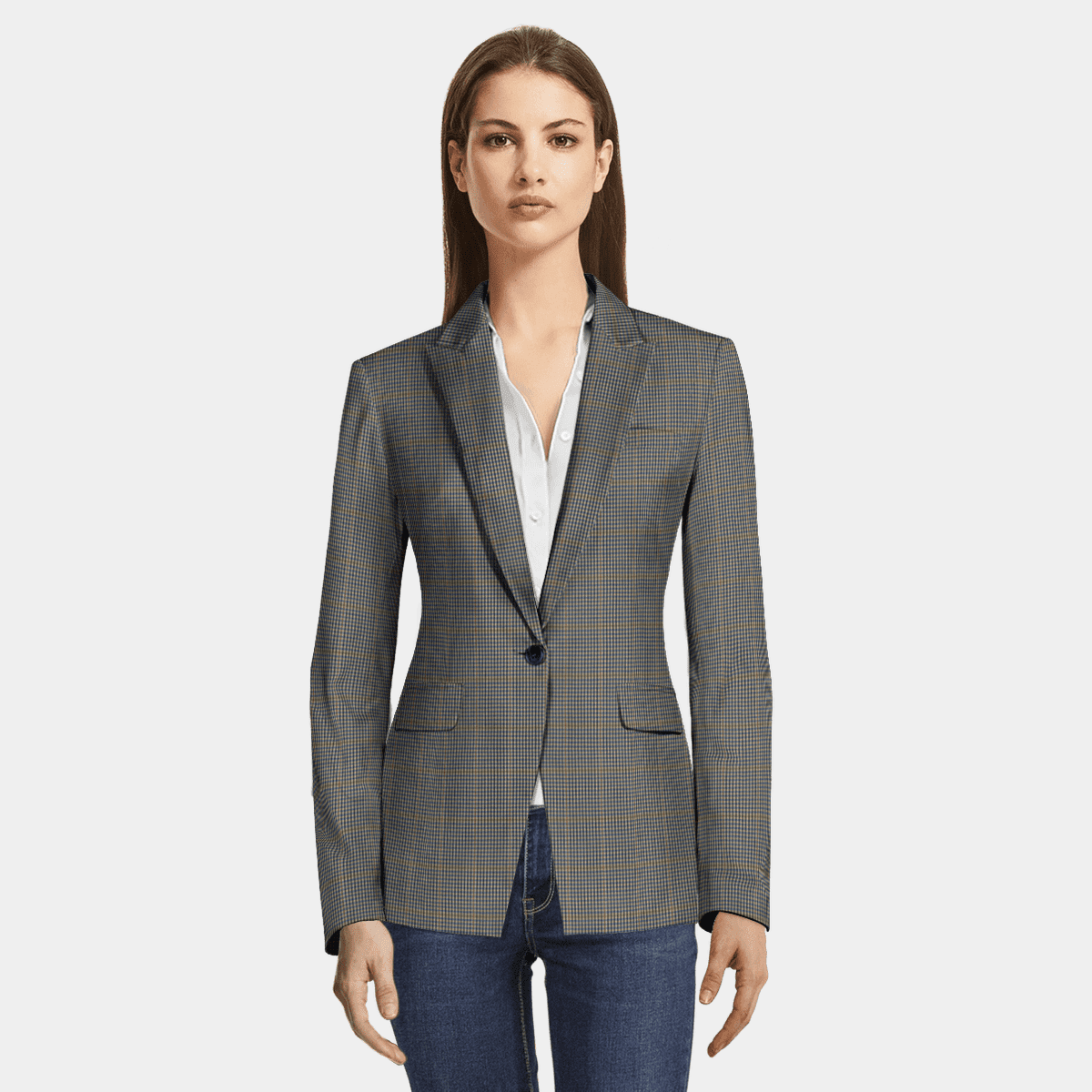 Gray 2025 plaid blazer