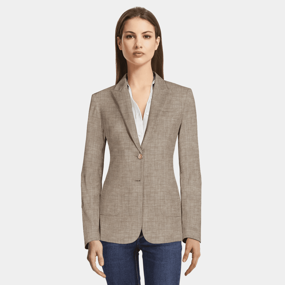 Prince of Wales Wool Blazer