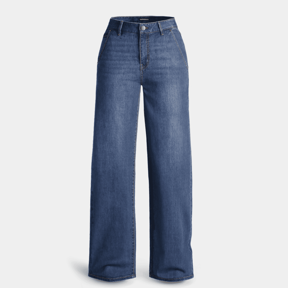 Zuya Wide Leg Denim Jeans - Effortless Edge - Stone Blue - MY2059 STONE C main image 0