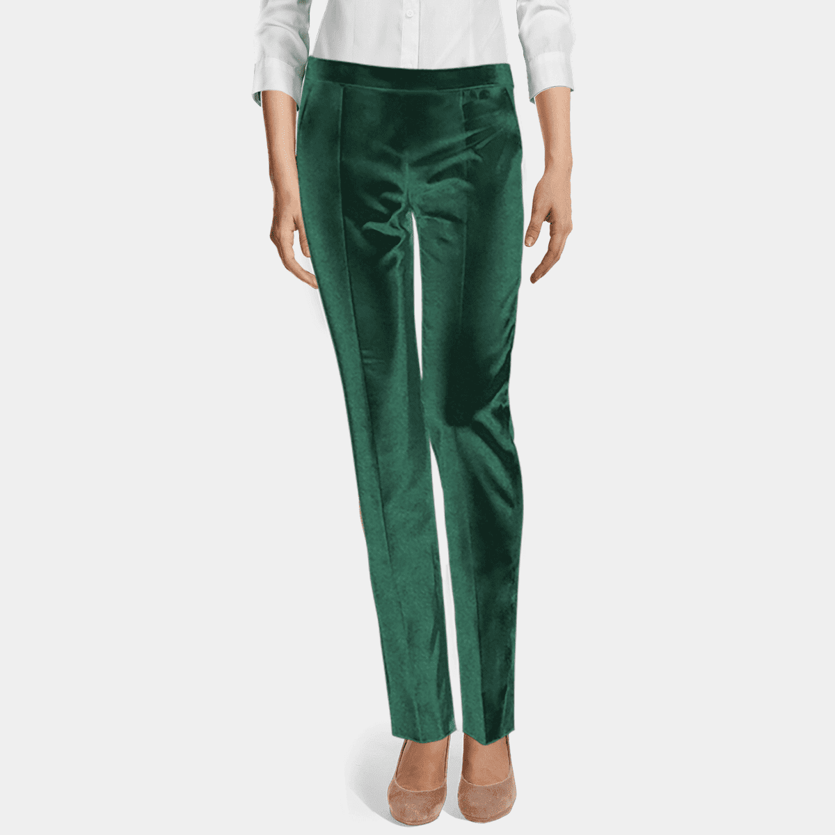 The Veritas Solid Forest Green Dress Pants main image 1