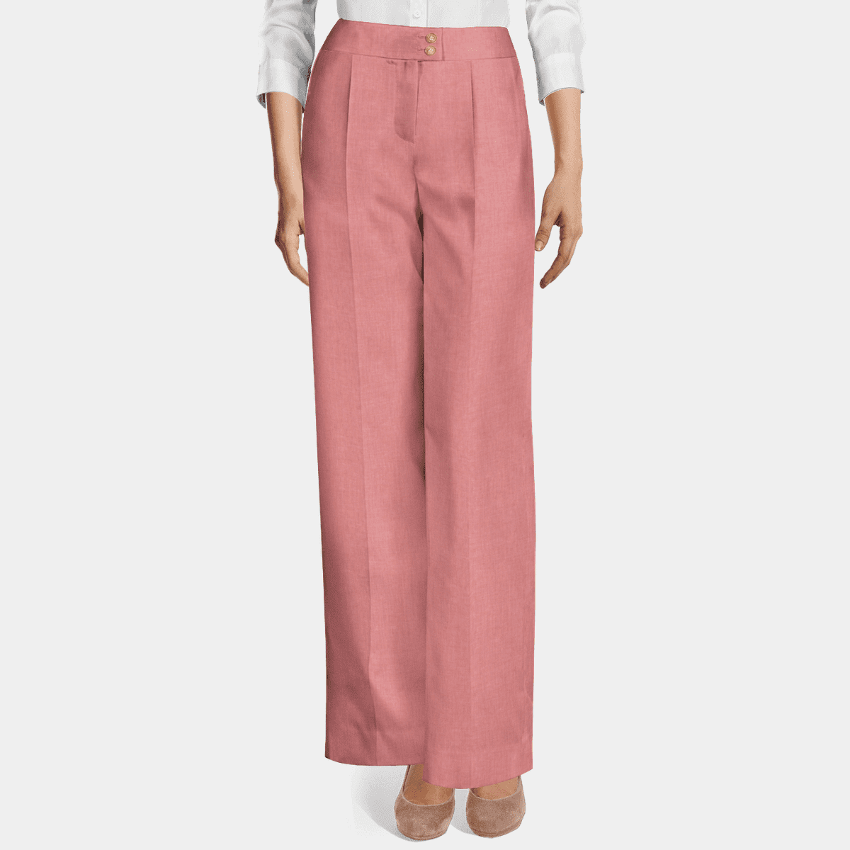 Wide Lilac Pink Silk Pants main image 1