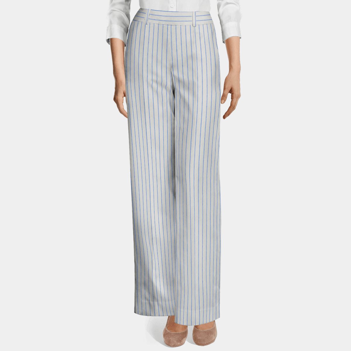 high waisted striped linen pants