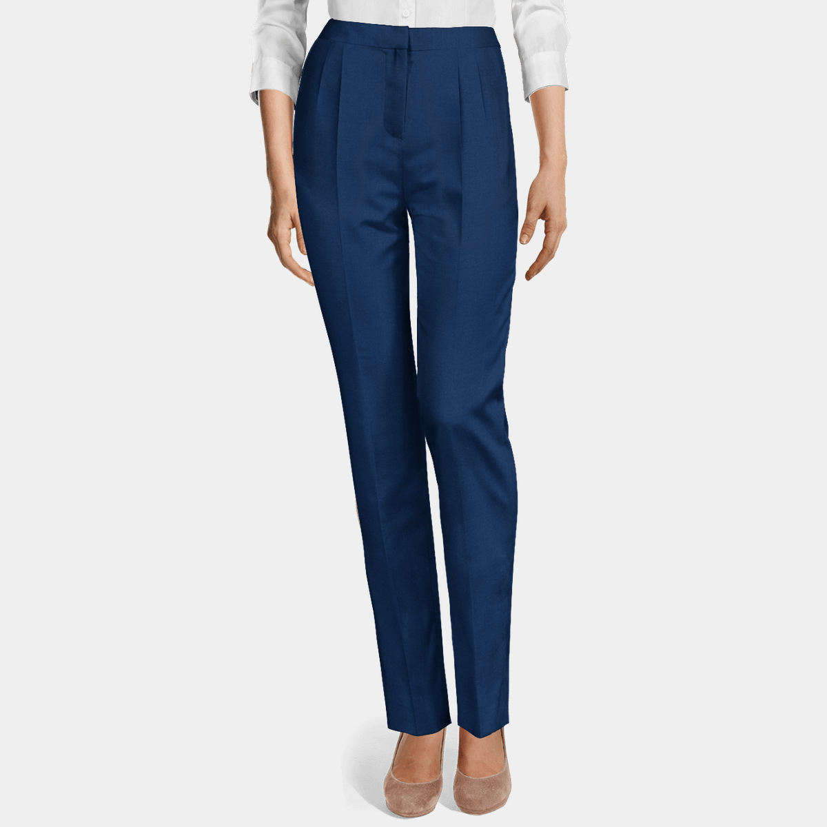 women's wool high rise pants