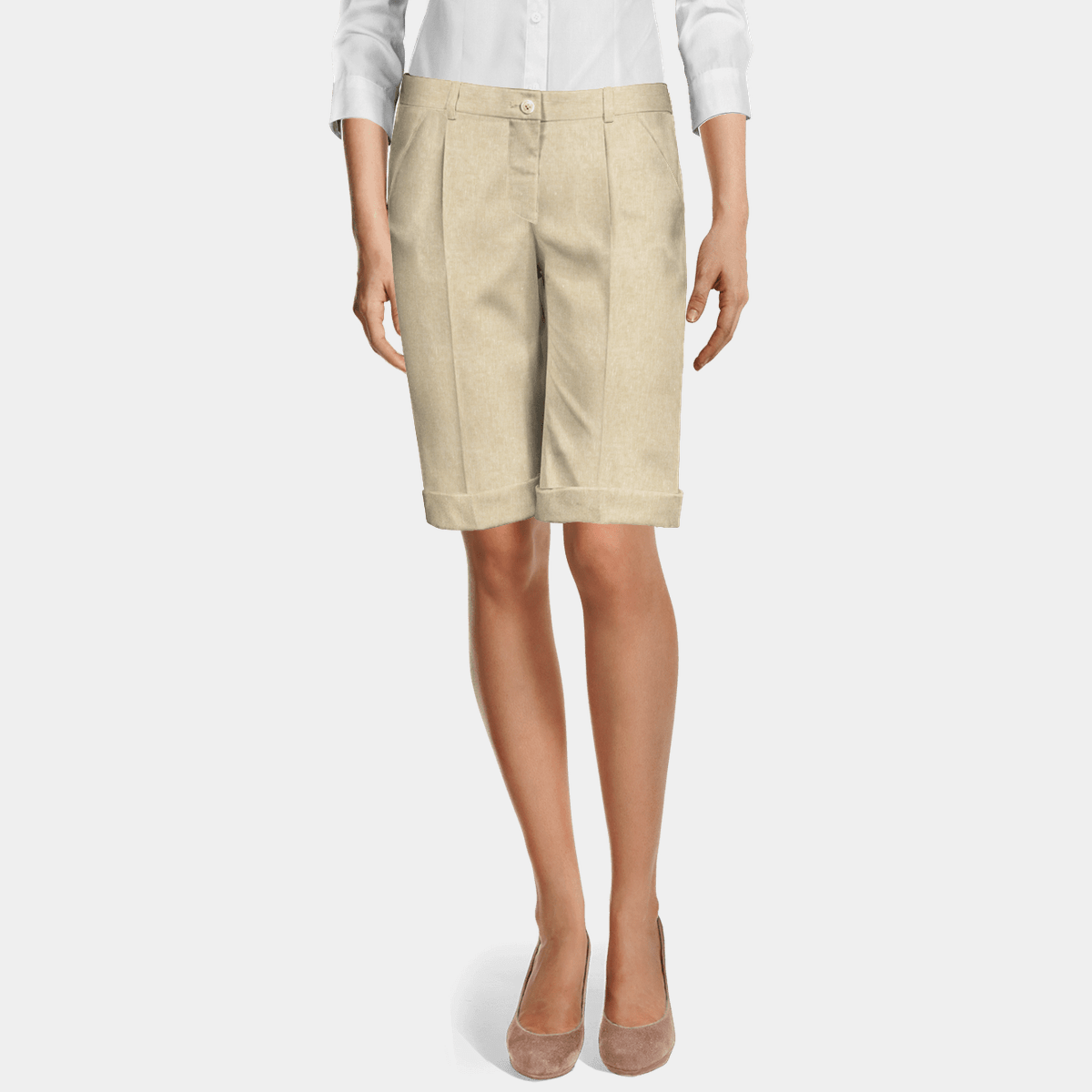 beige bermuda