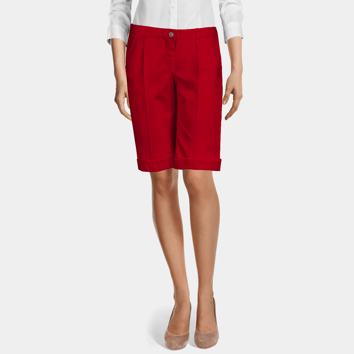 red short pants