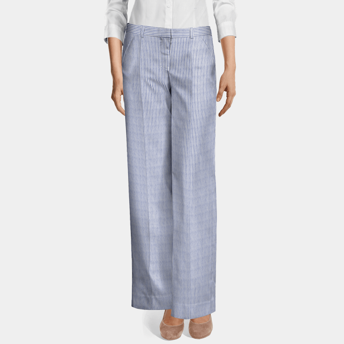 light blue striped pants