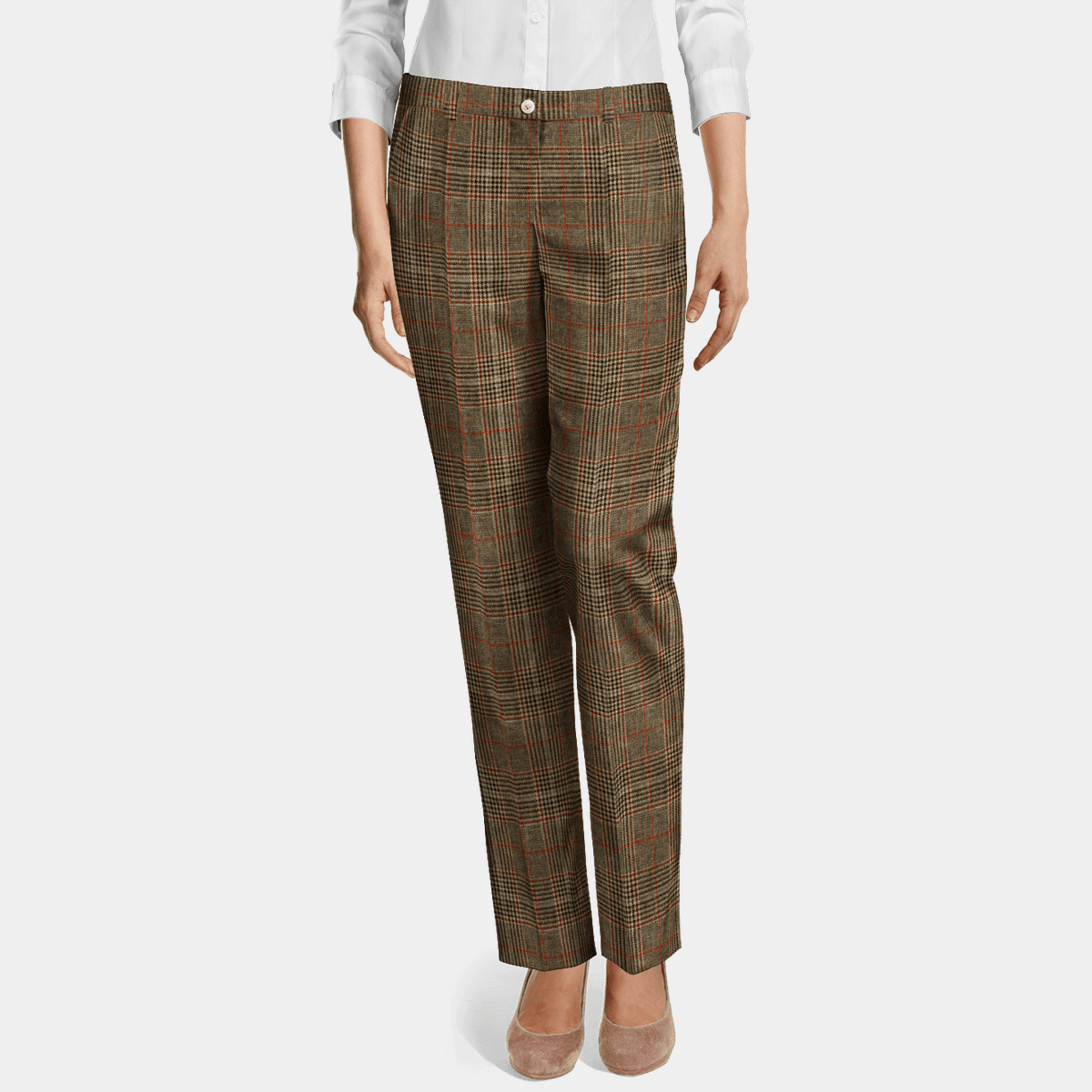 Marks and Spencer M&S Per Una Brown Pinstripe Capri Pants / Cropped Trousers  Size 8 10 12 14