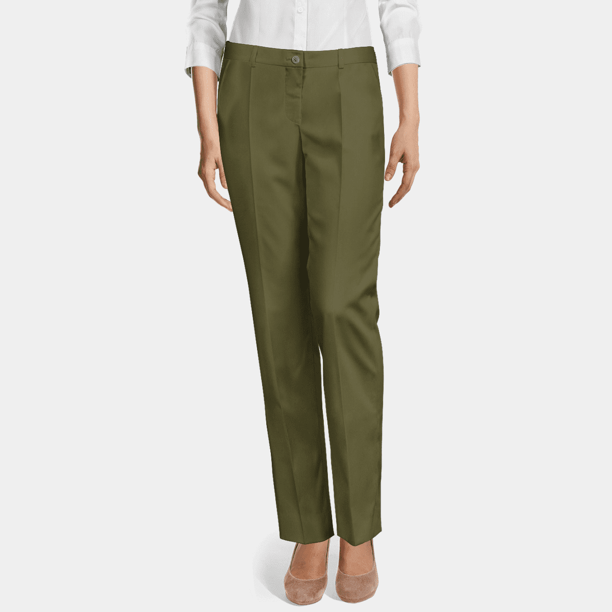 green formal pants womens