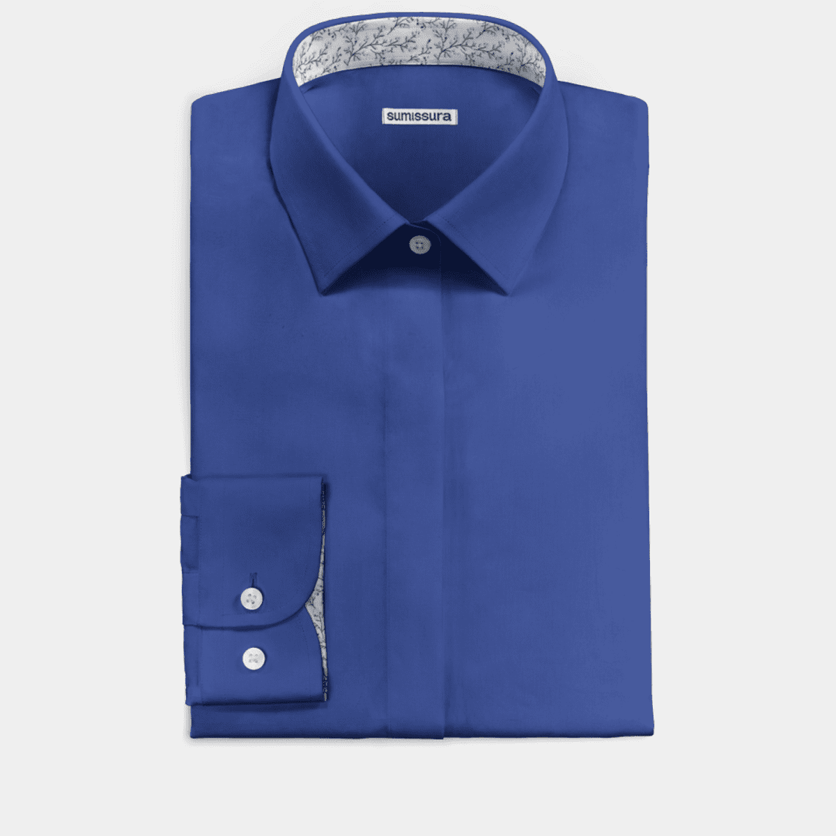 Baziszt Blue Cotton Dress Shirt