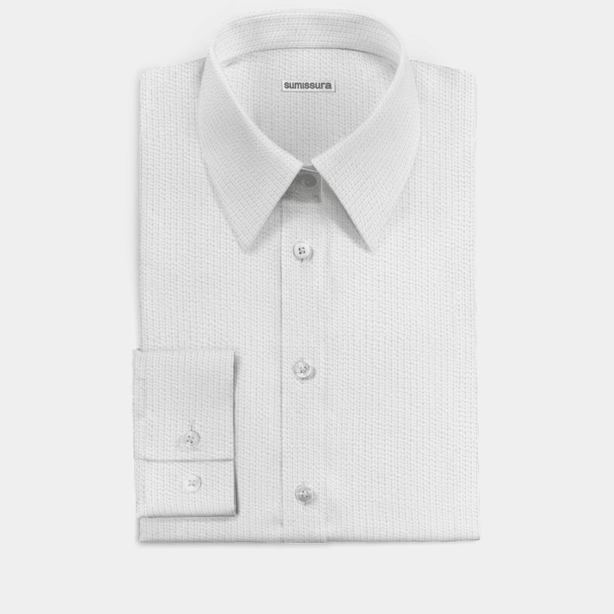 Premium White striped Cotton blend Dress Shirt | Sumissura