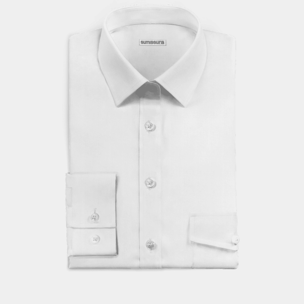 White cotton Dress Shirt with pocket