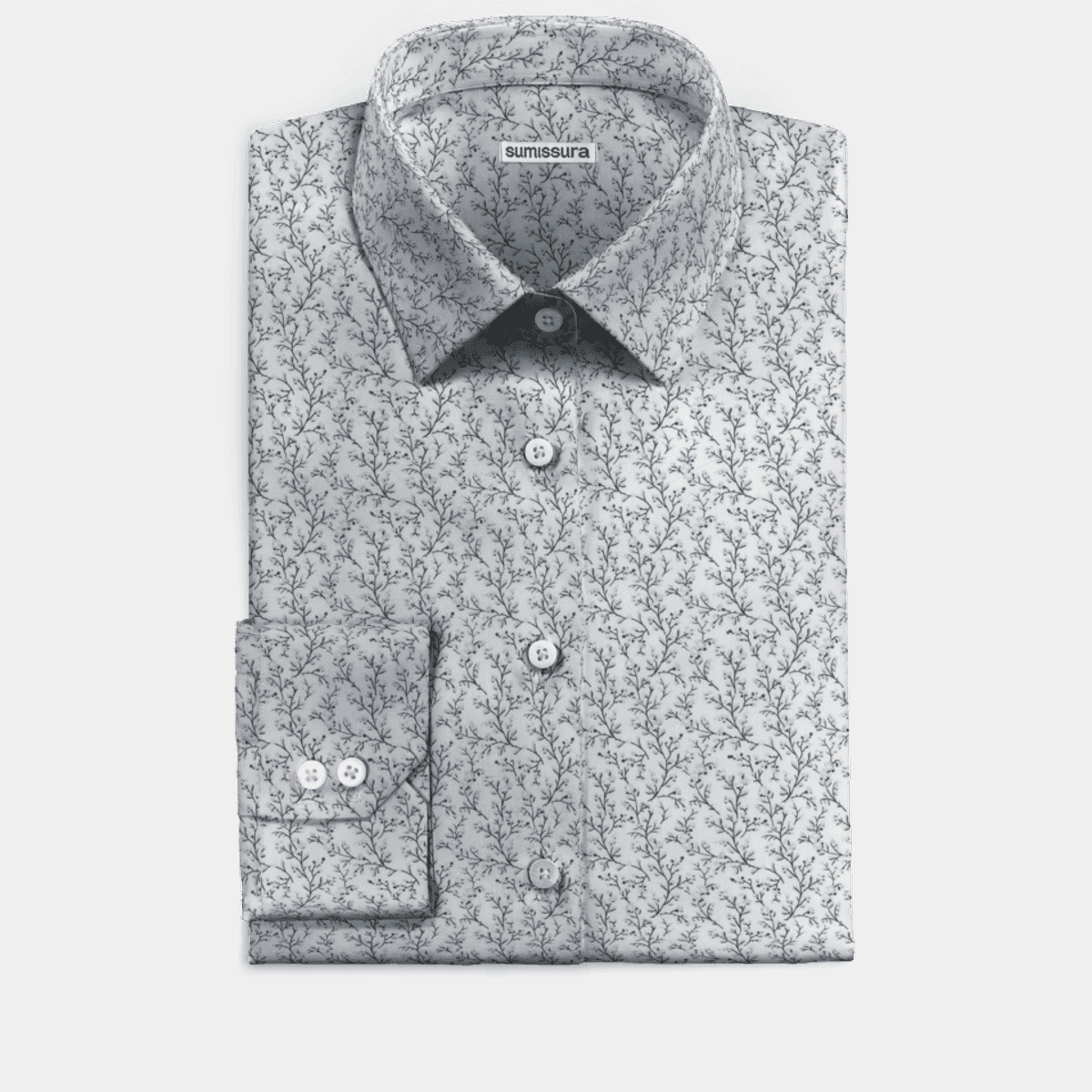 Chemisier Femme About A Girl - Imprimé Floral Gris - Taille XS - Créateur USA - Occasion Très Bon état