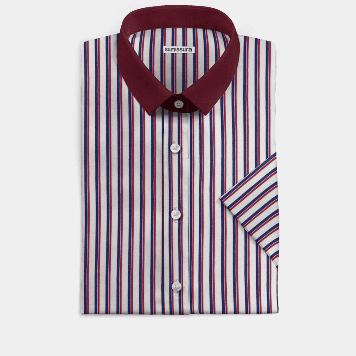 Red Striped Cotton Shirt