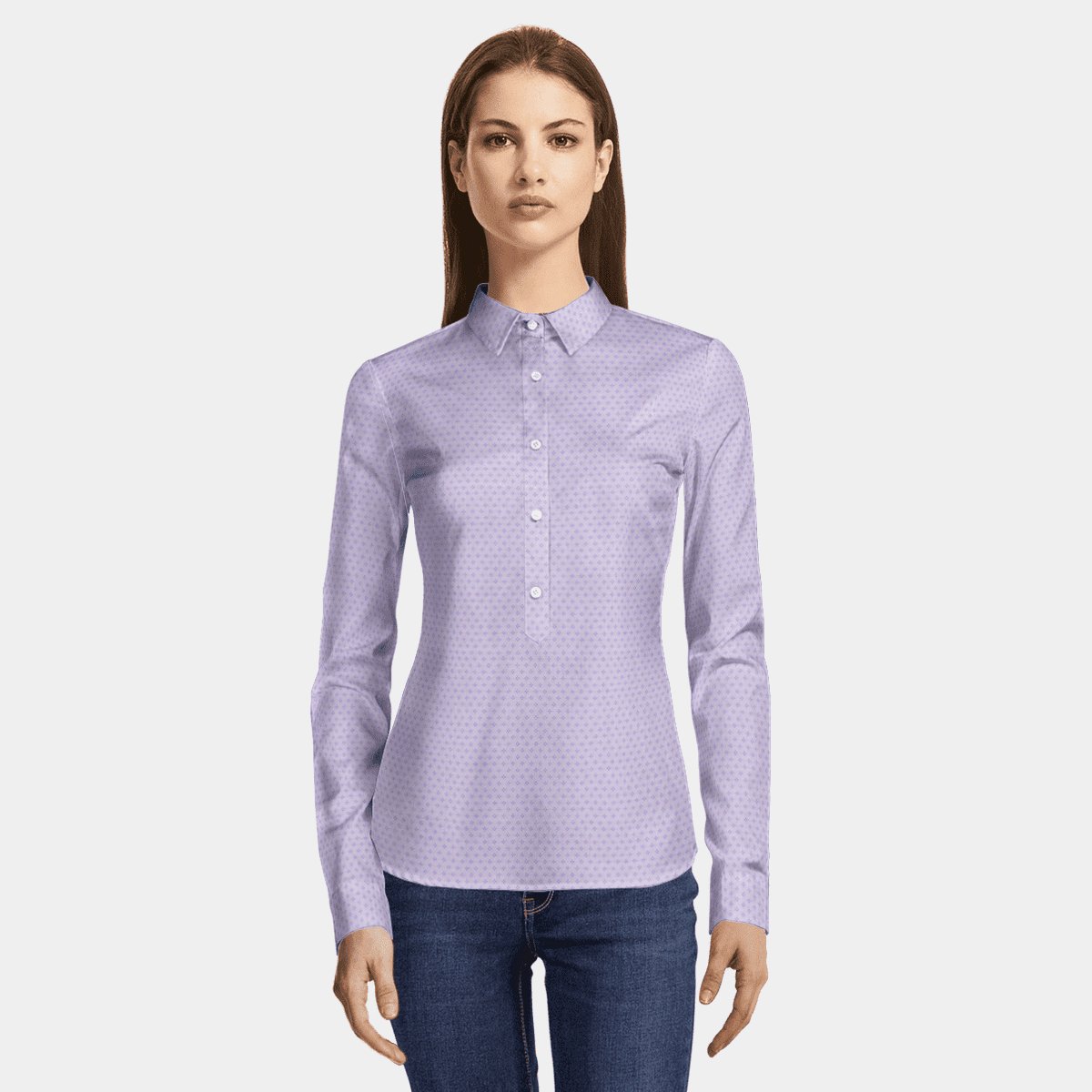 purple dress shirt with jeans
