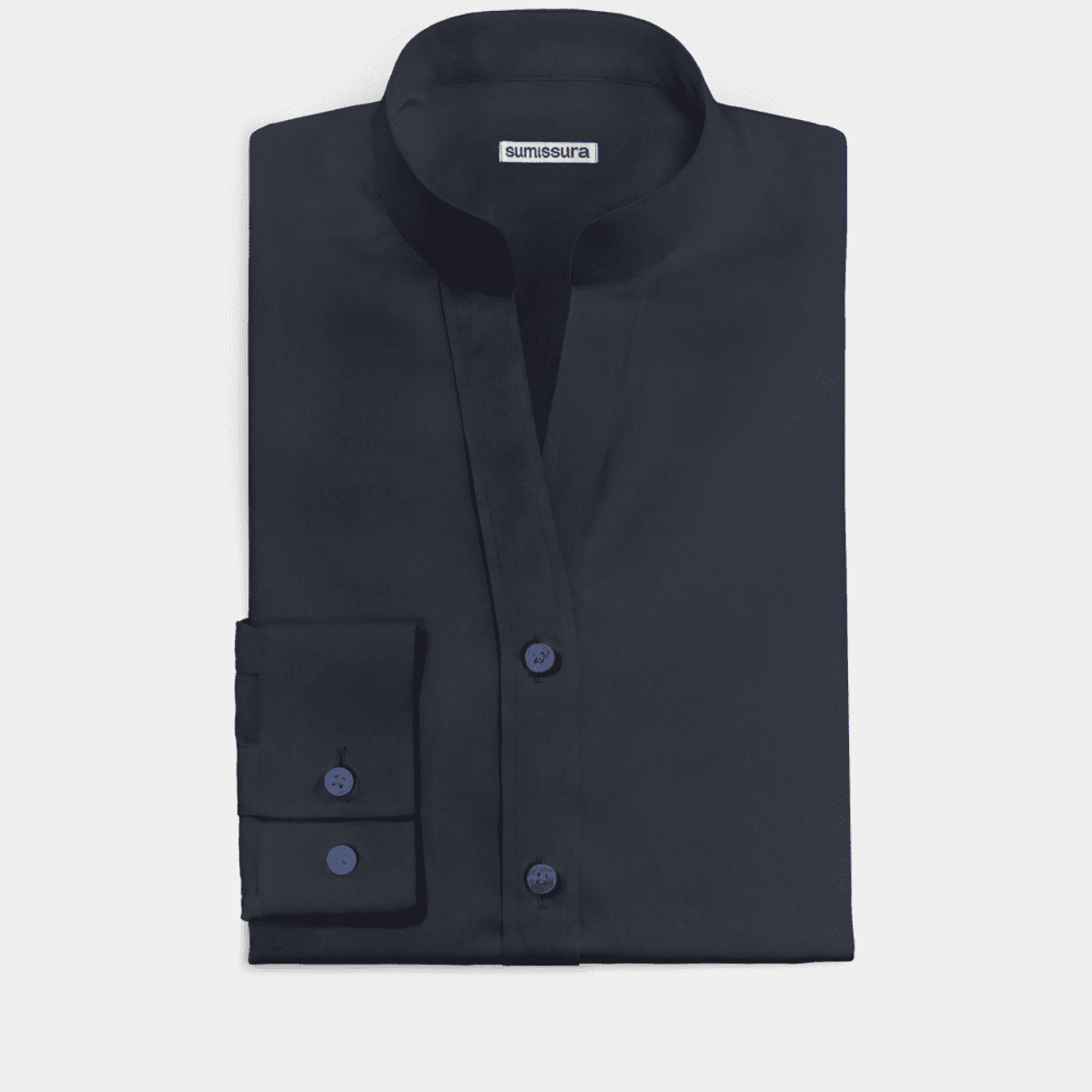 navy-blue-banded-collar-tencel-dress-shirt-sumissura