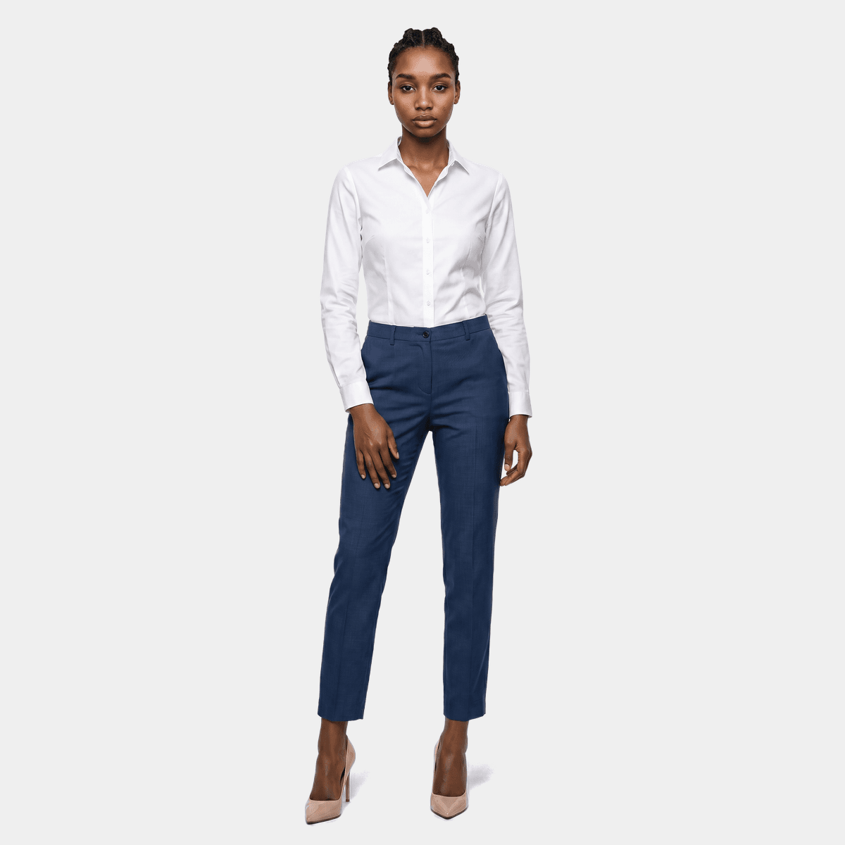 Plus Size 100% Cotton White Shirt