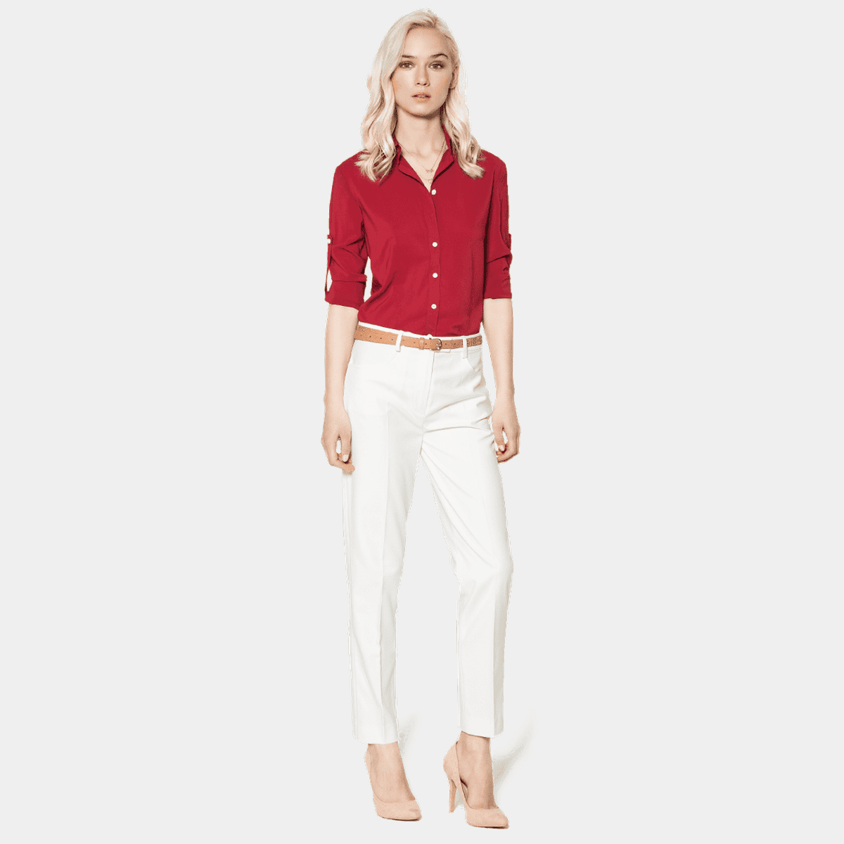 Women's Red Dress Shirts Sumissura