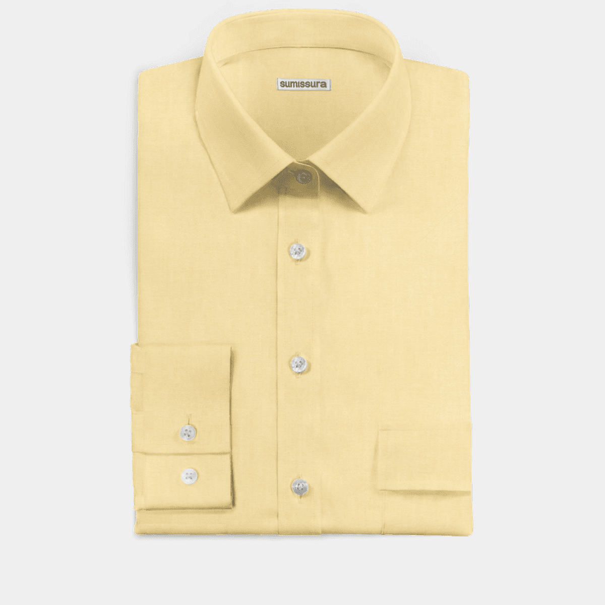 Light Yellow oxford Dress Shirt with pockets