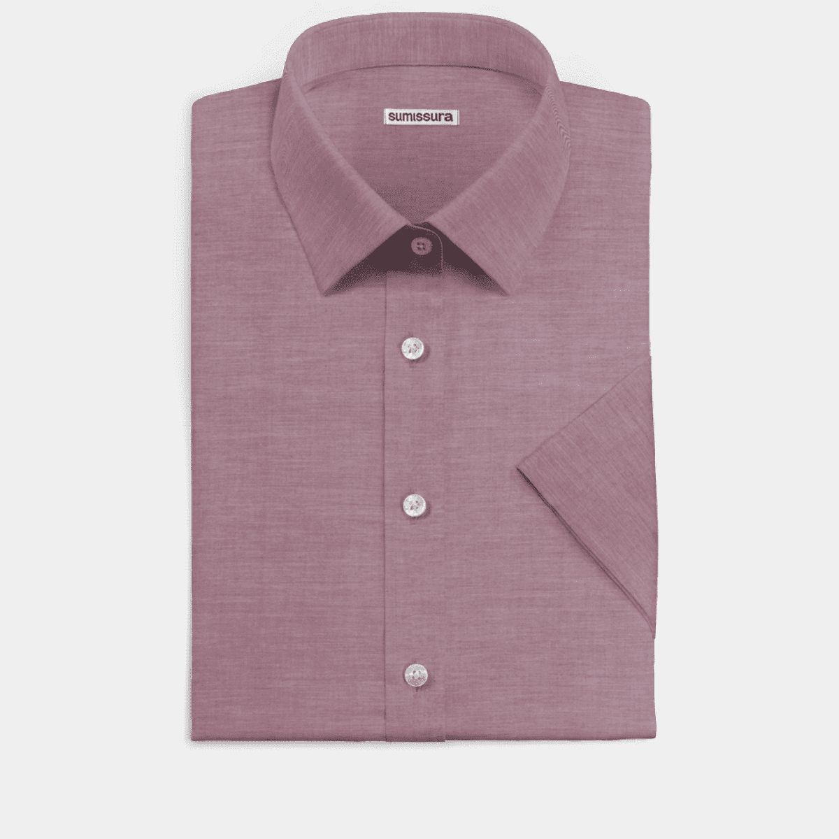 Cream linen-cotton Dress Shirt with pockets