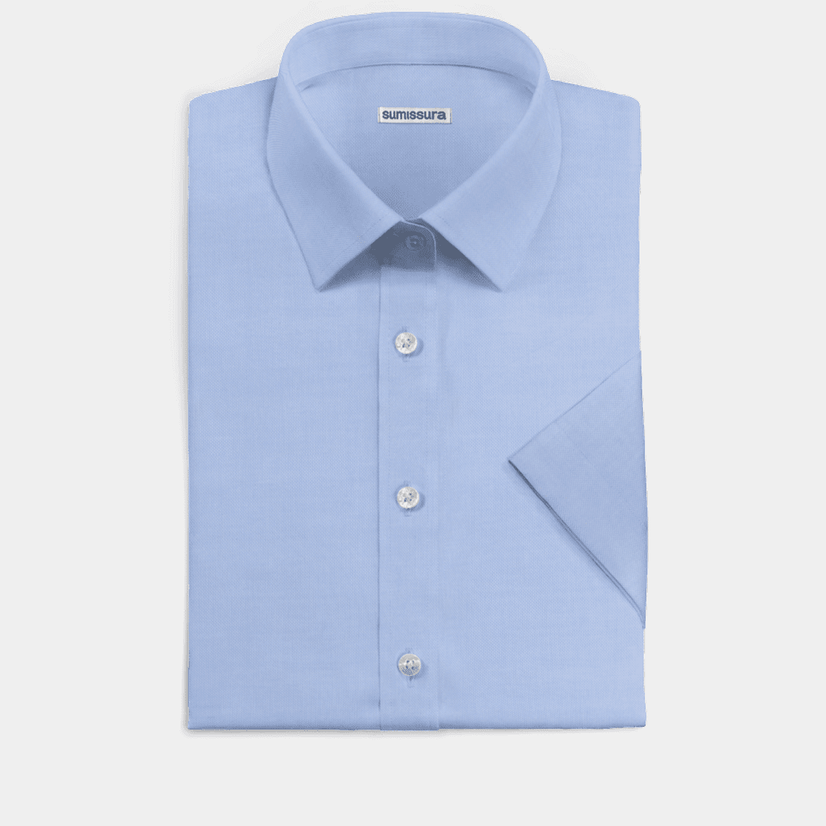 Light Blue striped poplin cotton Dress Shirt with pockets