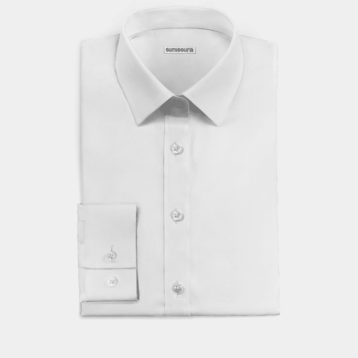 Premium White stretchy noiron Dress Shirt Sumissura