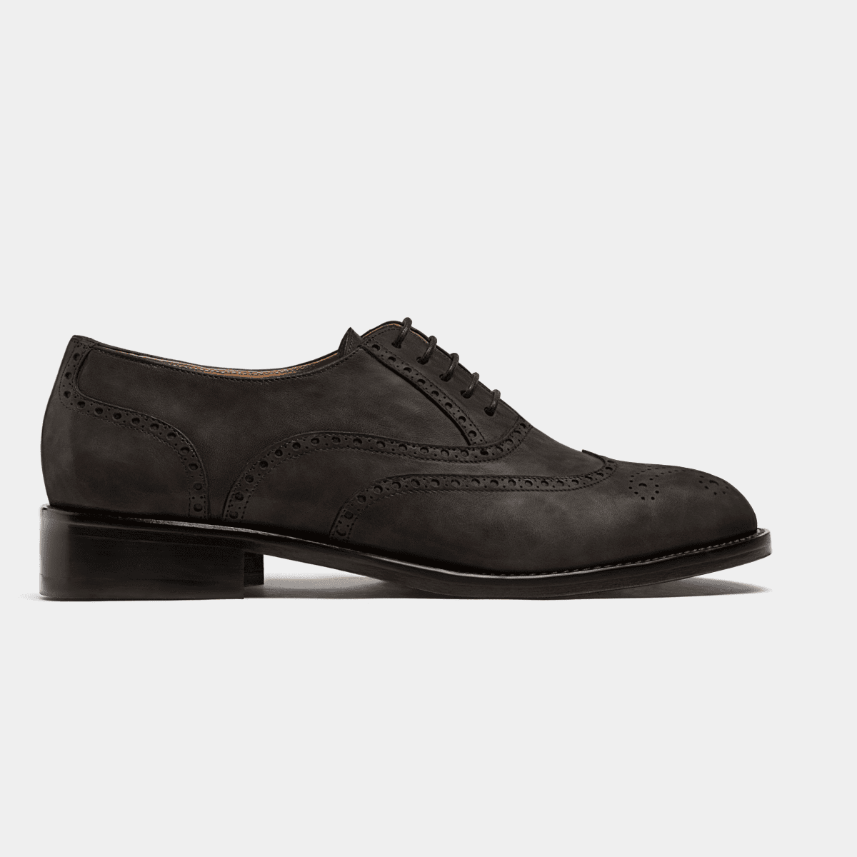 Brogue Shoes gray waxed leather