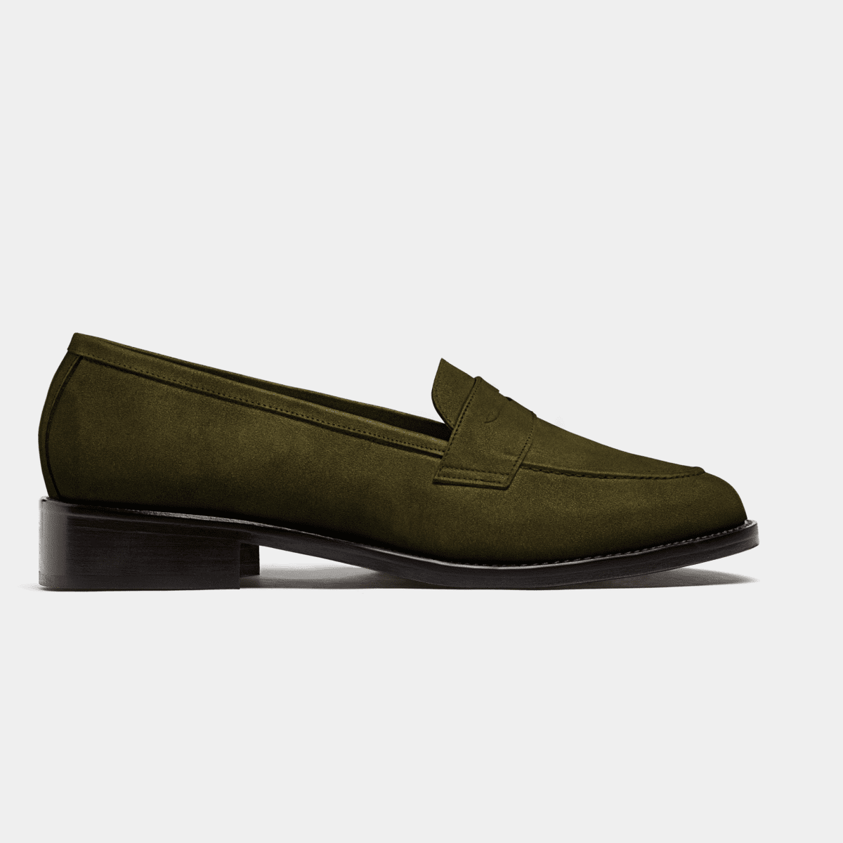 Penny Loafer - green suede