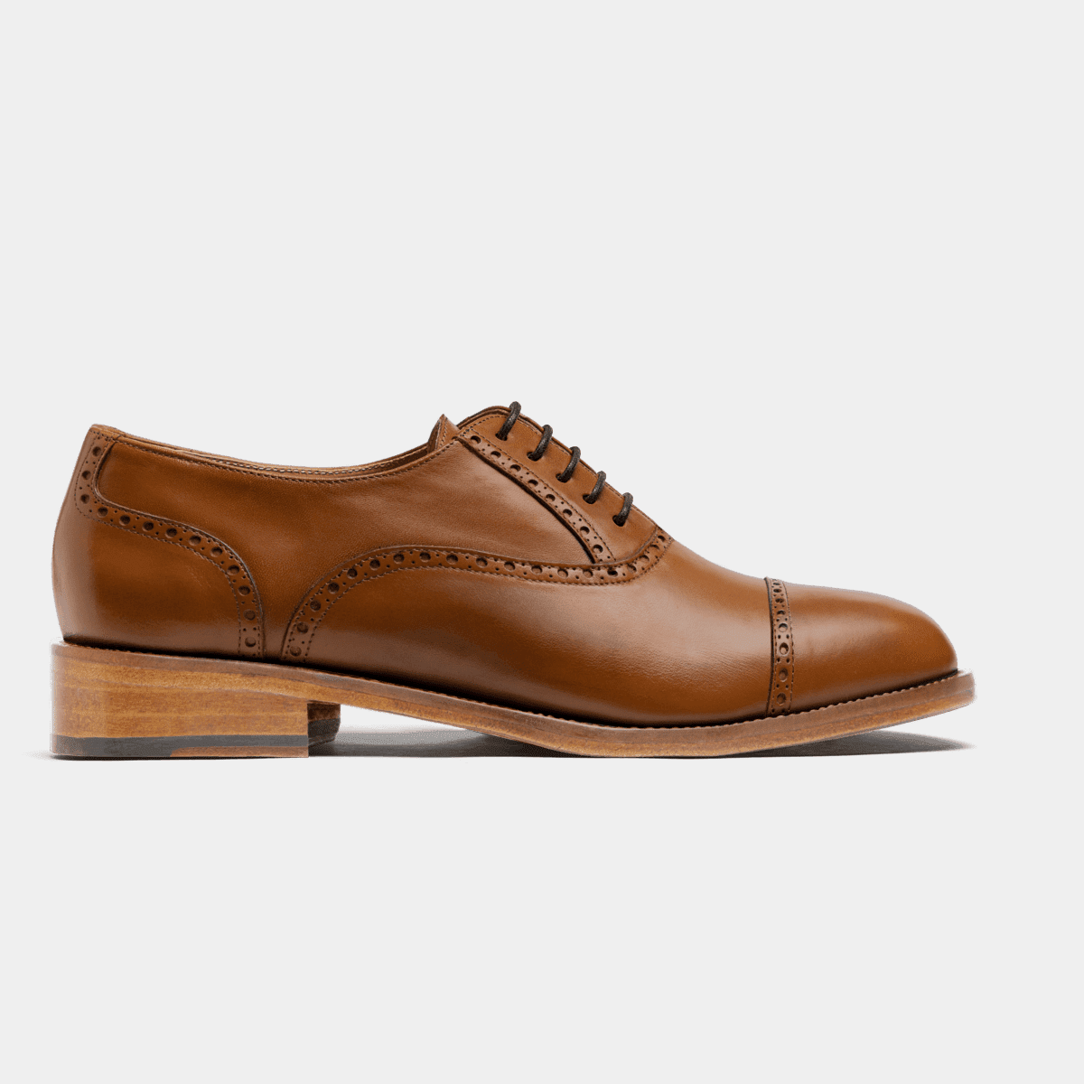 Semi Brogue shoes brown italian calf leather Sumissura