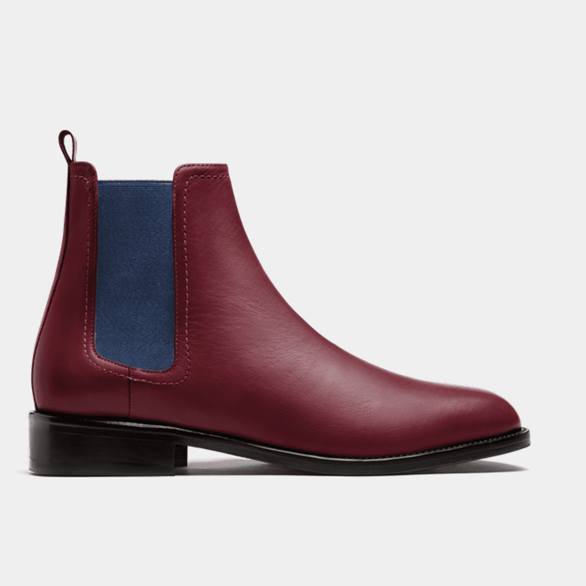 Women s Chelsea Boots oxblood italian calf leather Sumissura