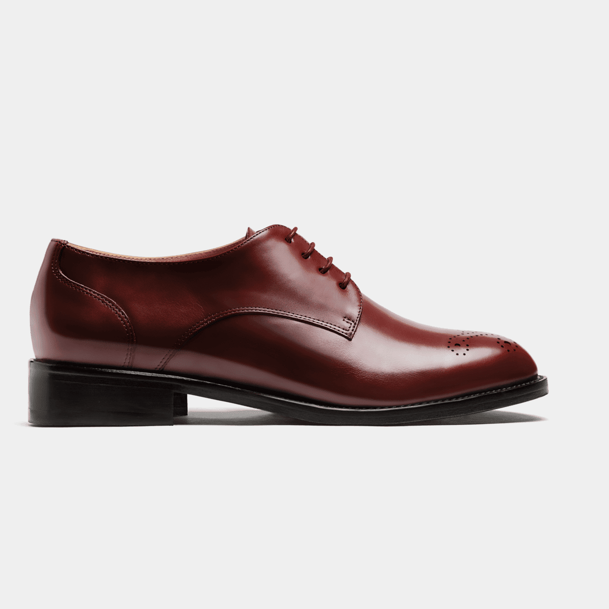 Derby shoes - burgundy flora leather | Sumissura