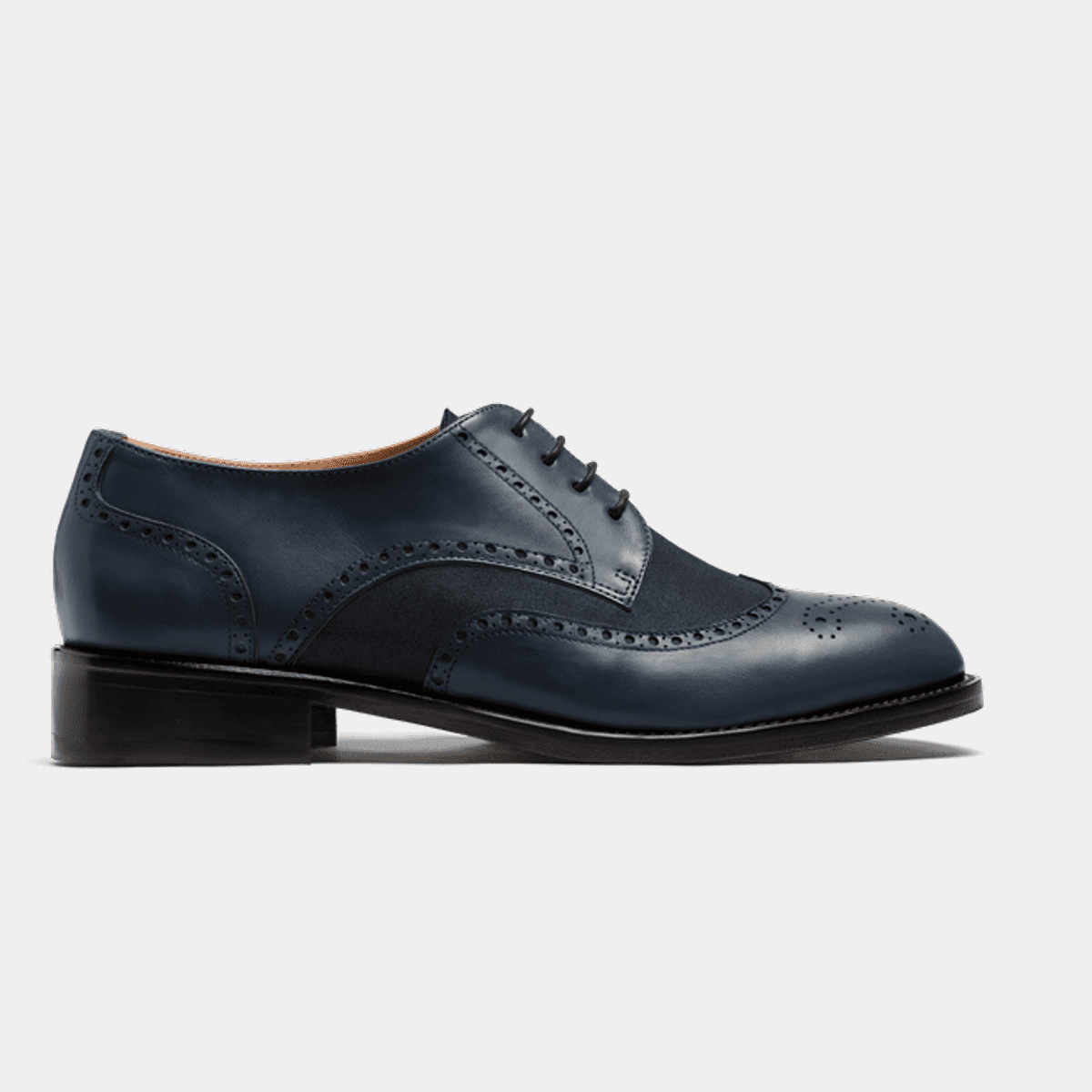 Navy leather deals brogues womens