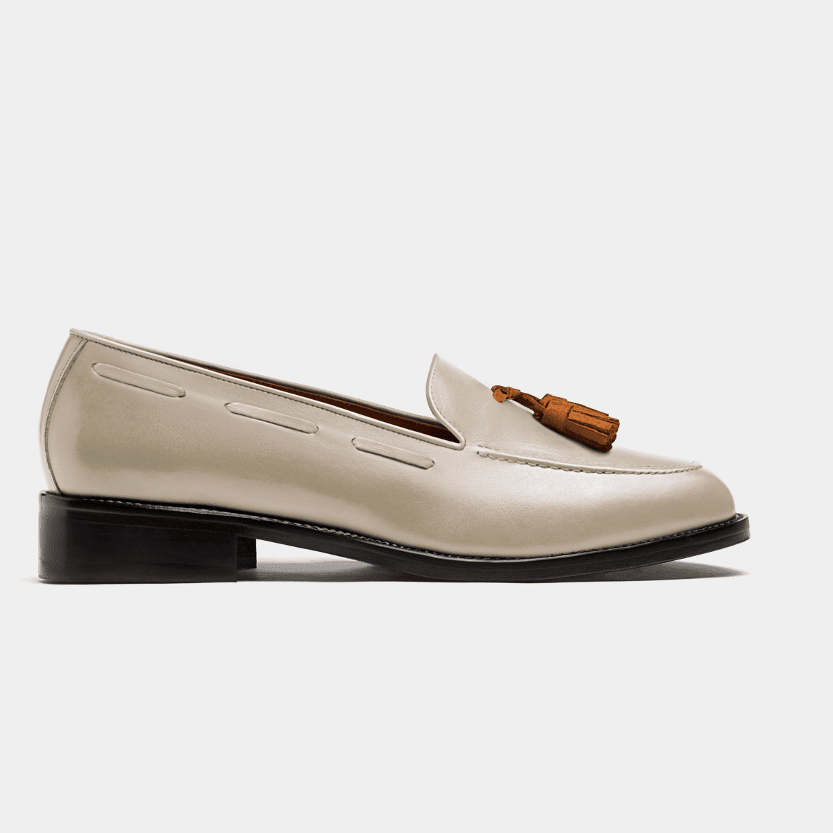 Tassel Loafer - white leather $195 | Sumissura