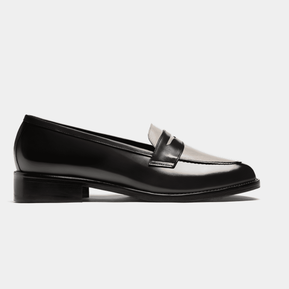Penny Loafer - black flora leather | Sumissura