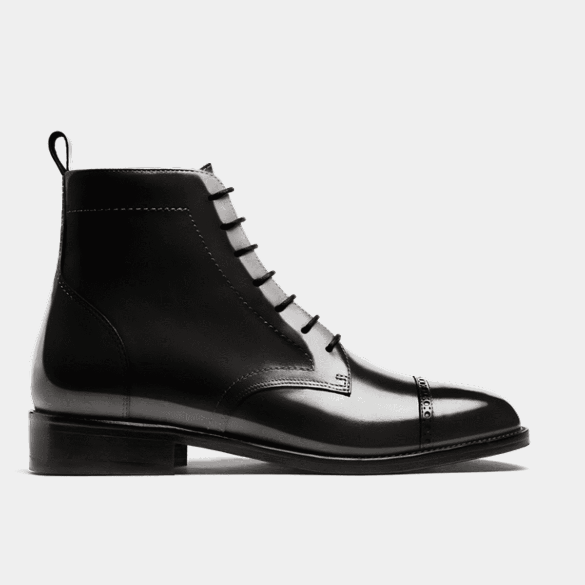 Brogue Boots - black flora leather | Sumissura