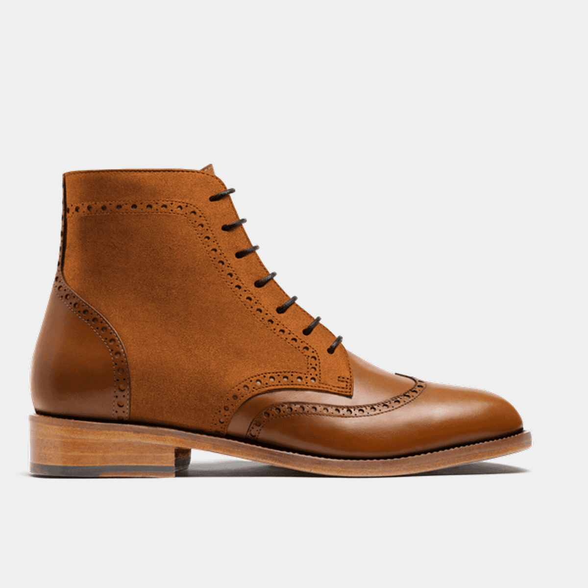 Brogue Women Boots - brown leather & suede $257 | Sumissura