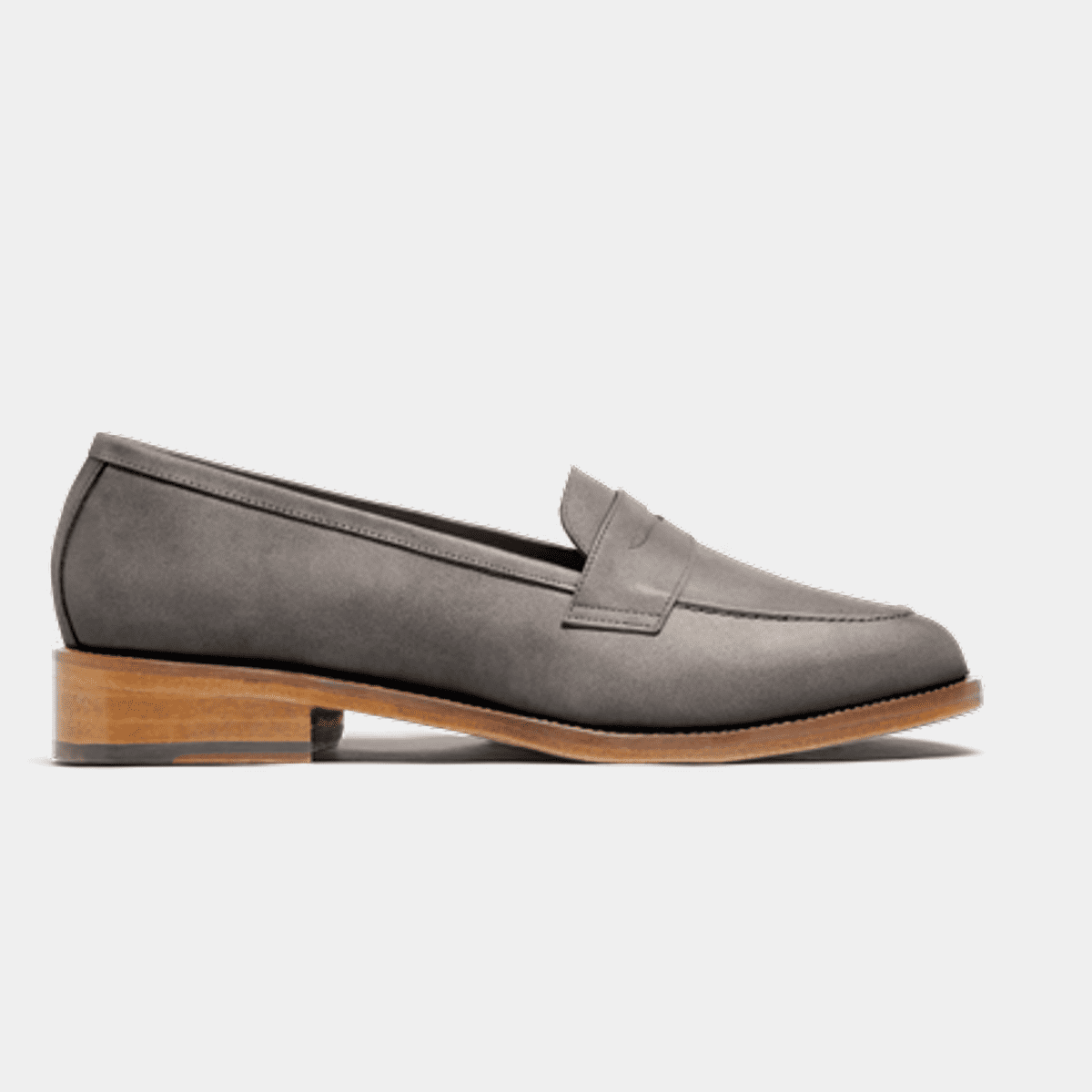 Women's grey Penny Loafers Sumissura