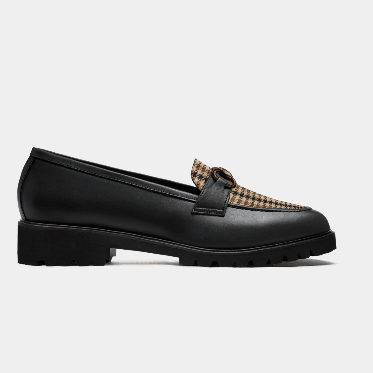 Umbra Brush Off Leather Loafers for Women with Chunky Style
