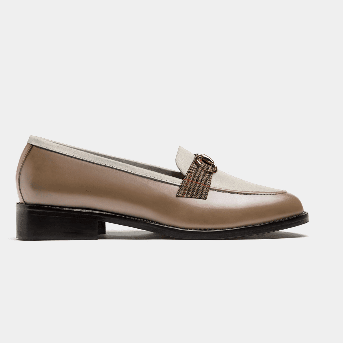 Bit Loafer - beige flora leather | Sumissura