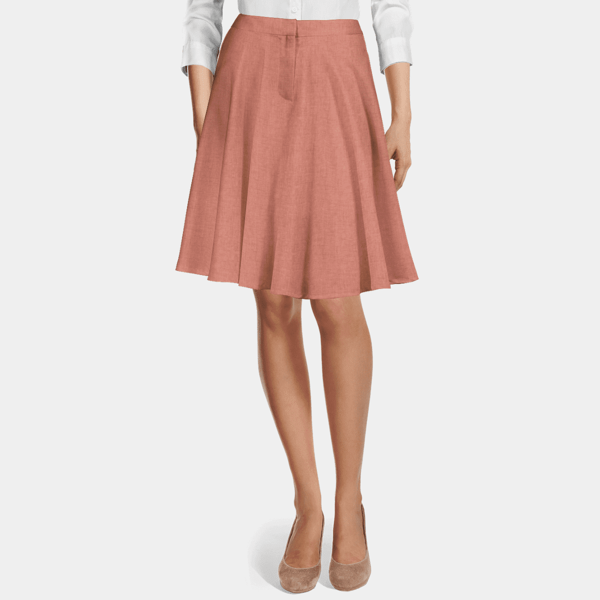 Pink Flair-Skirt-set main image 1