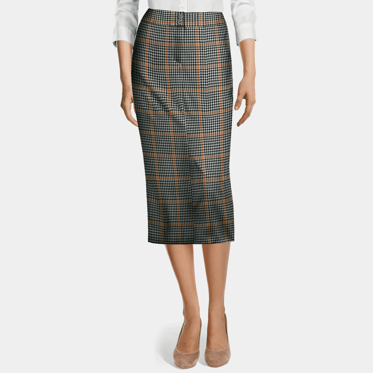 midi pencil skirt suit