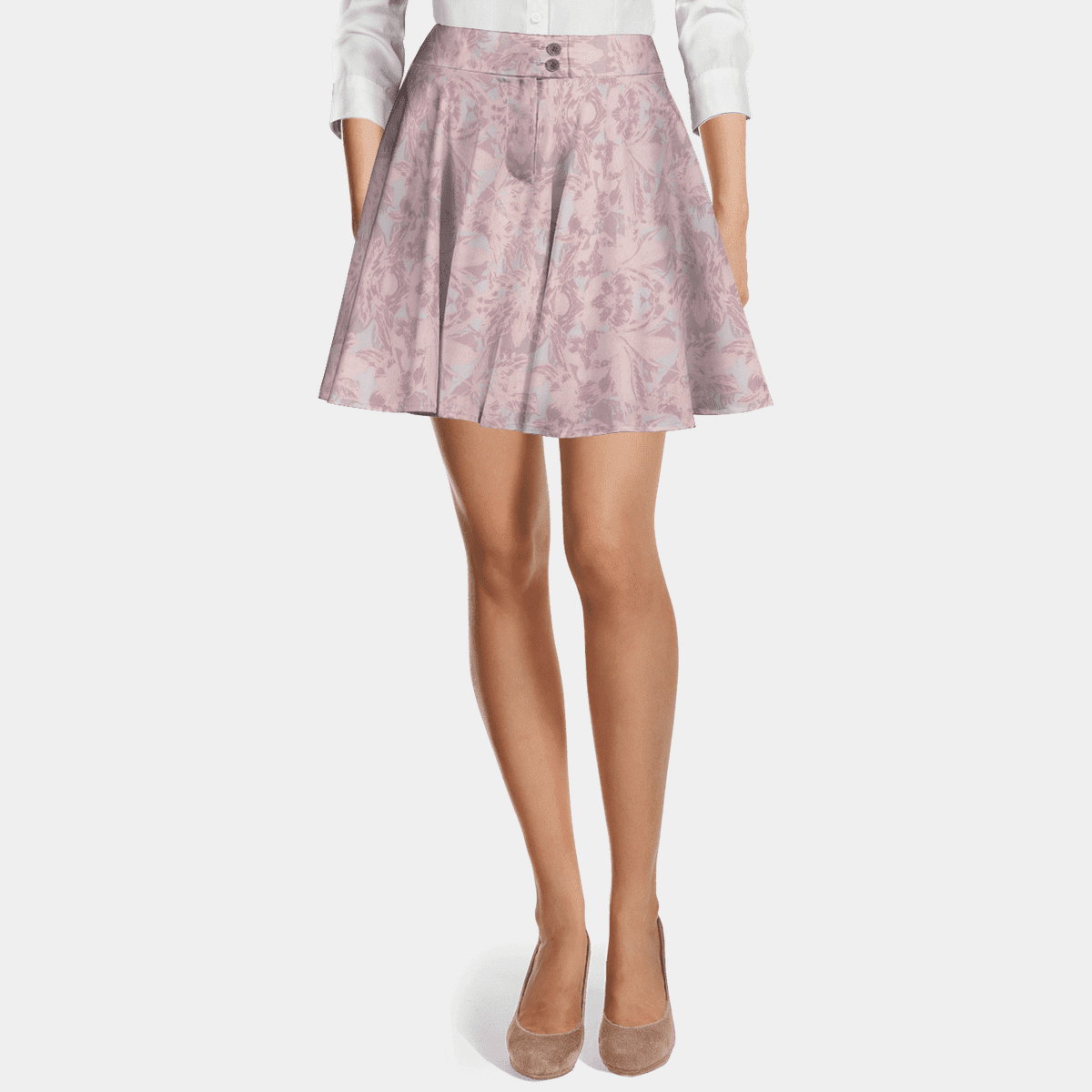 pink jacquard skirt
