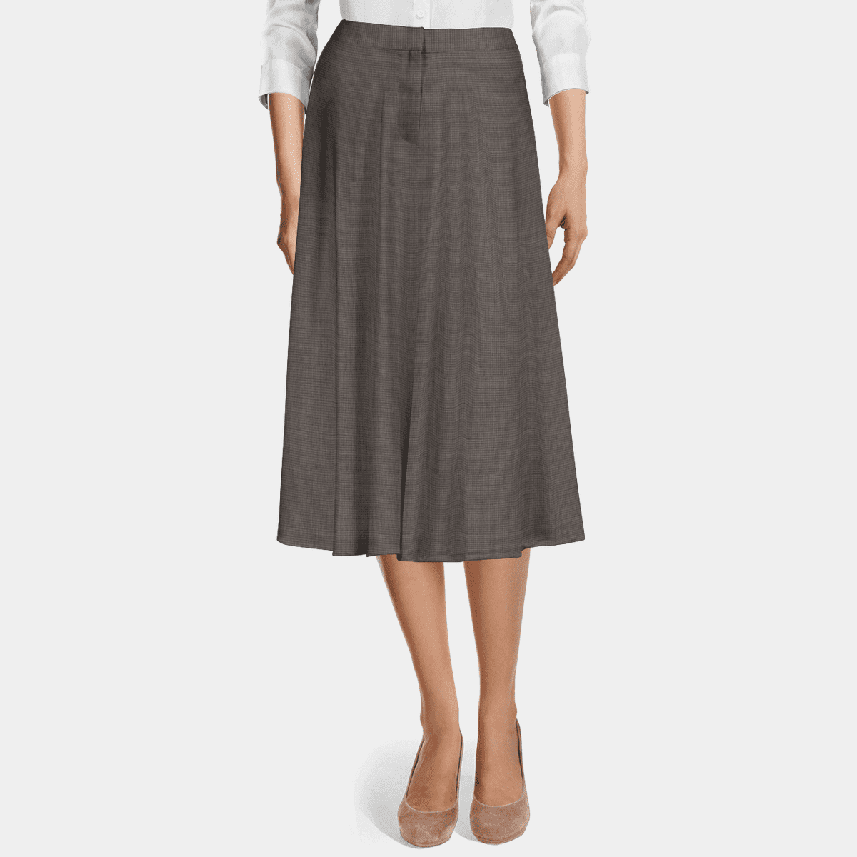 Jupe Sportmax Code Taille Haute, Taille 42, Grise En Coton, Occasion Très Bon état
