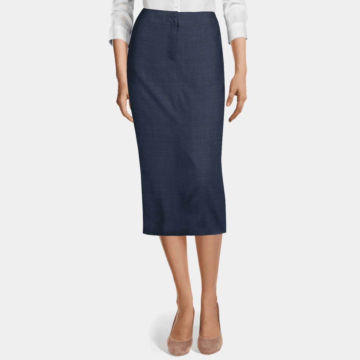 Pcnanu Hw Long Knit Skirt Bc Ombre Blue main image 1