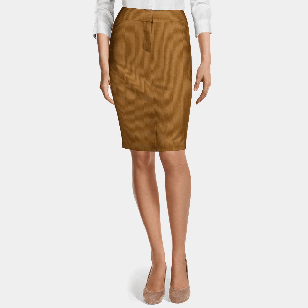brown corduroy pencil skirt