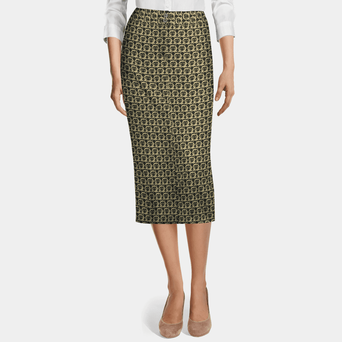 Other jacquard high waisted midi pencil Skirt