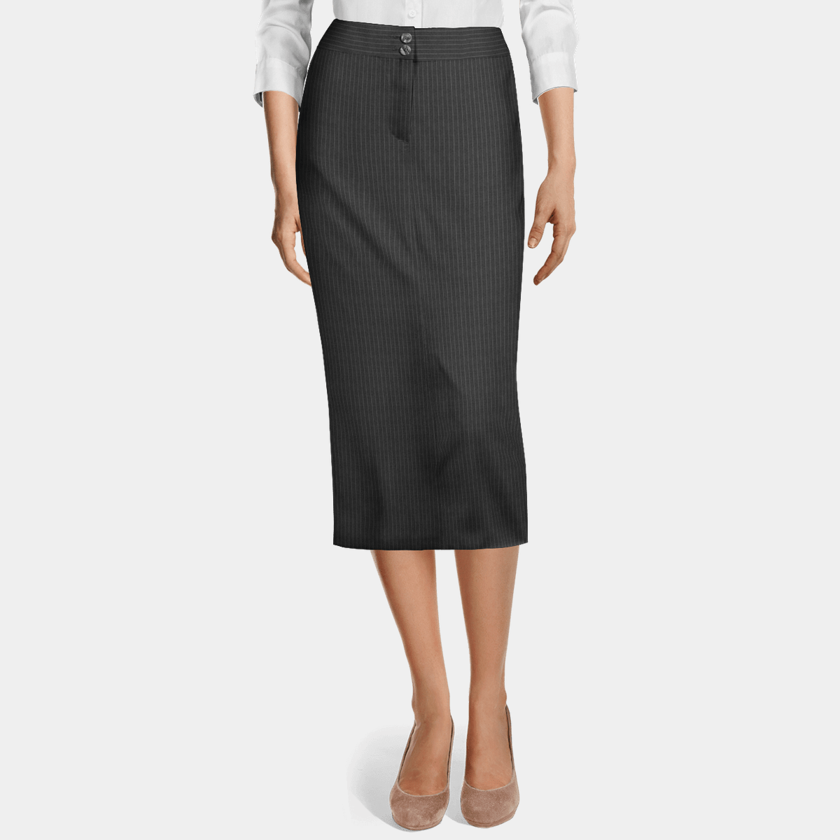 dark grey long pencil skirt