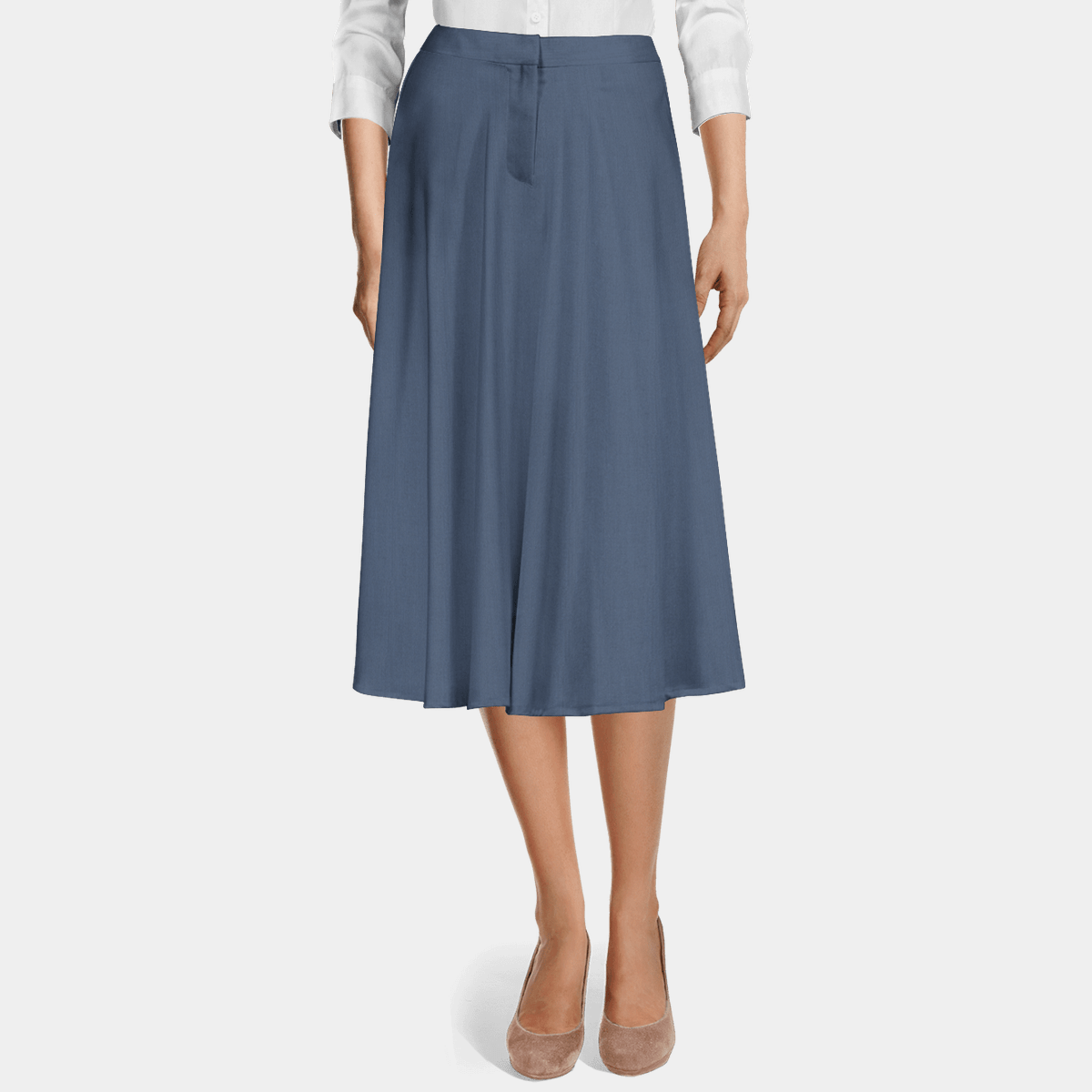 High-Slit Flared Skirt main image 1