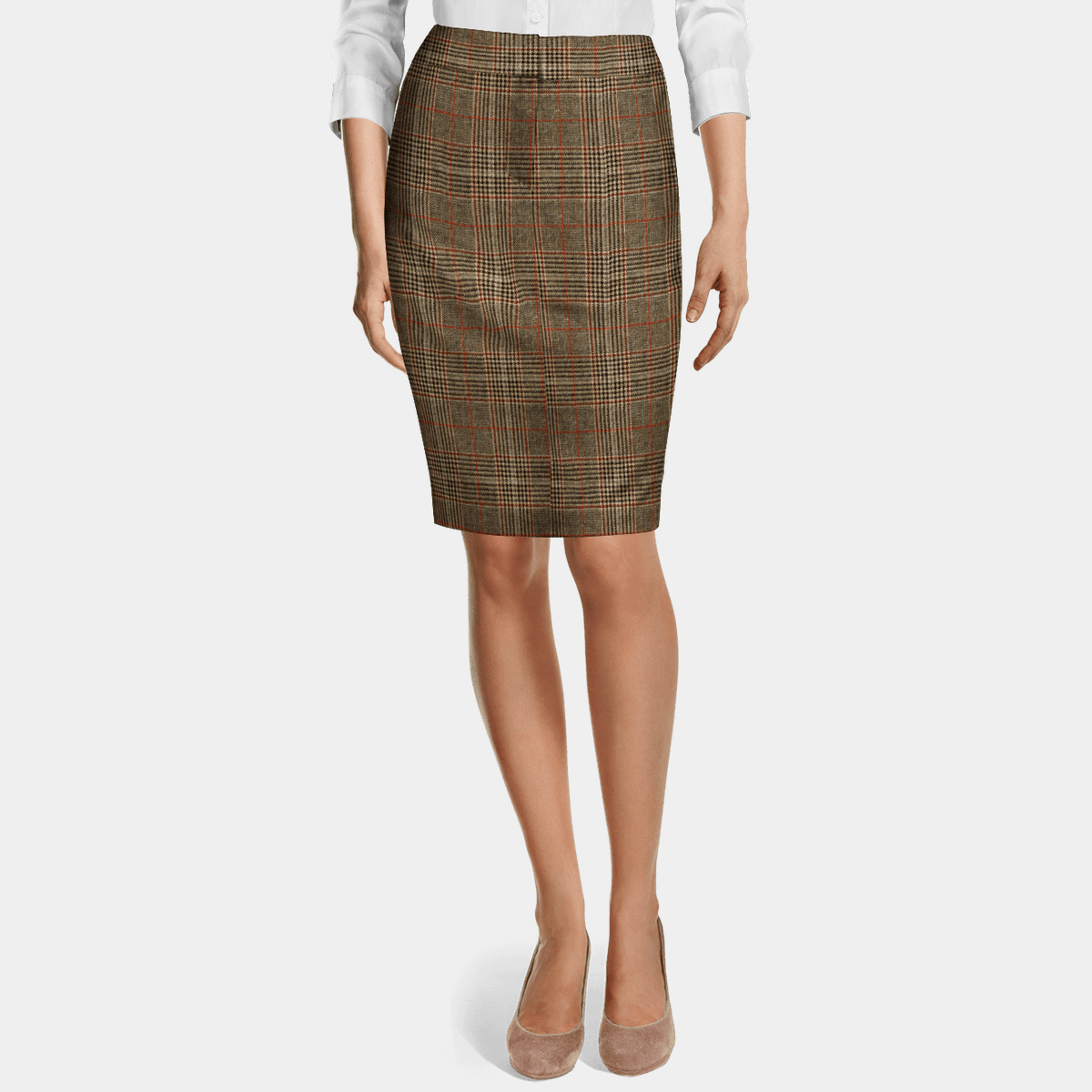brown skirt pencil